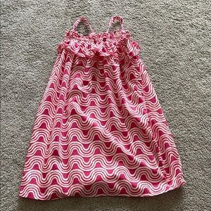 Hanna Andersson Pink and White Kids Casual Dress